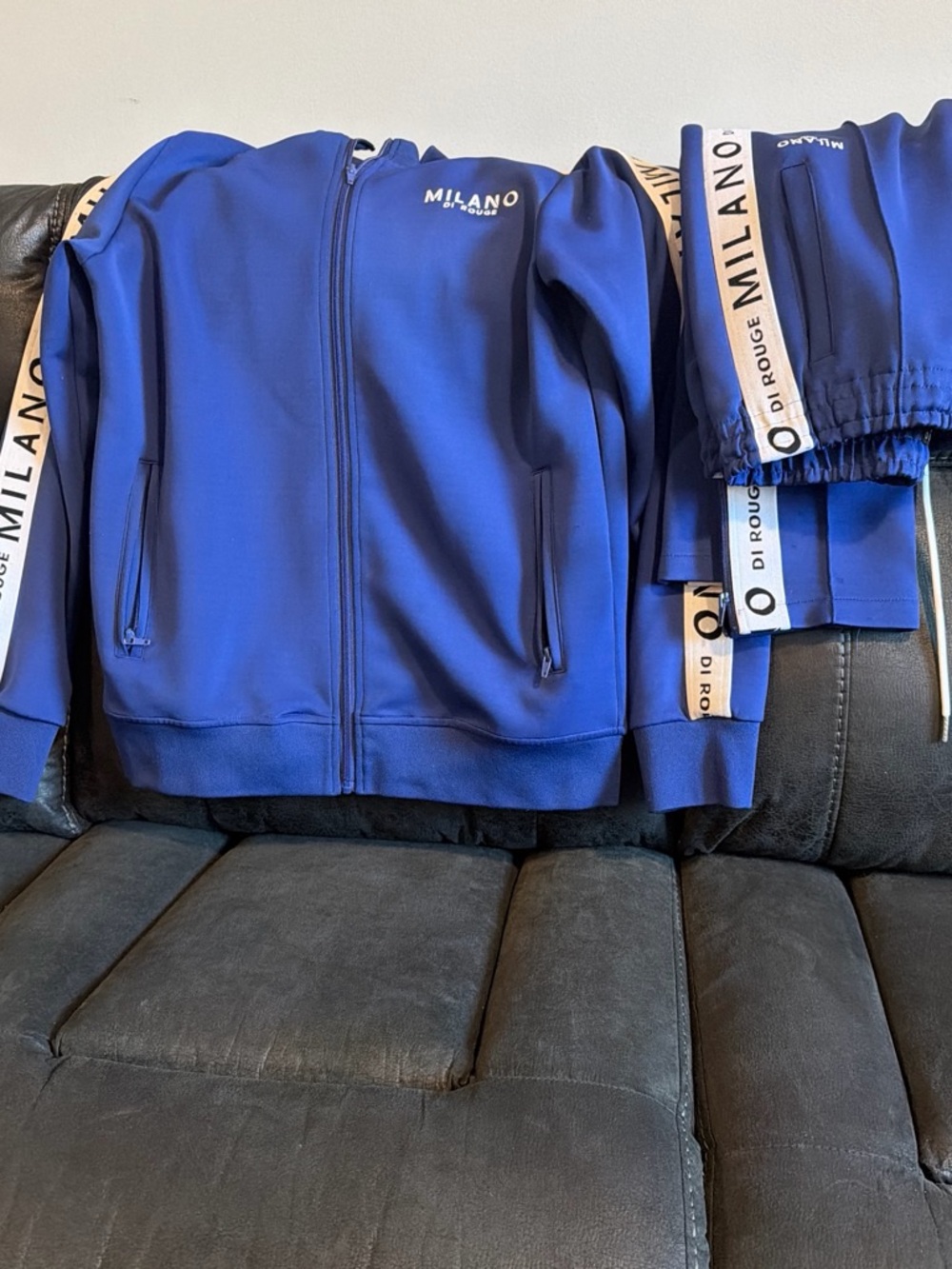 Milano Di Rouge Royal Blue Track Jacket with Branded Sleeve Tape